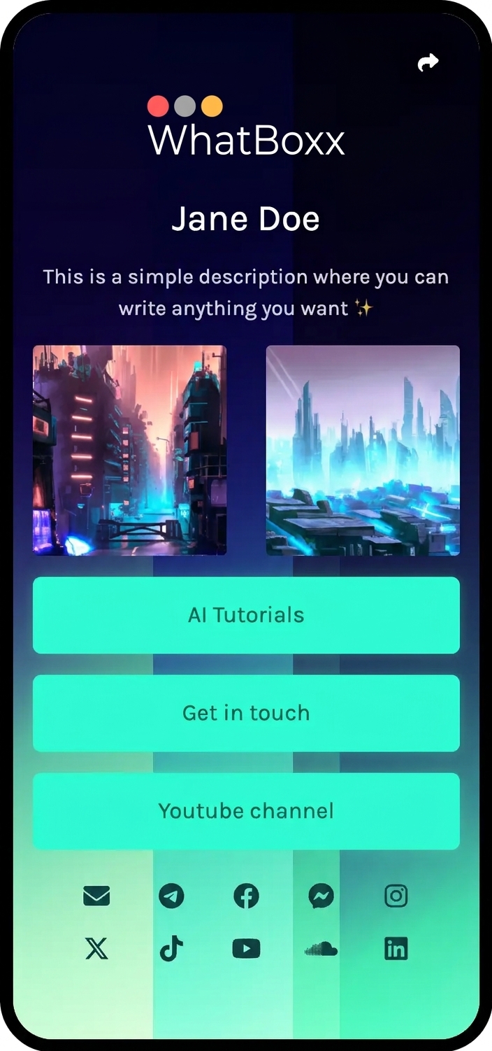 Screenshot of biolink page examples